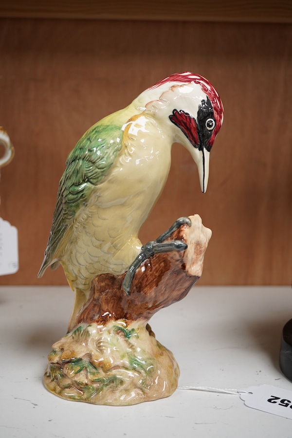 A Beswick model of a green woodpecker, 22cm high